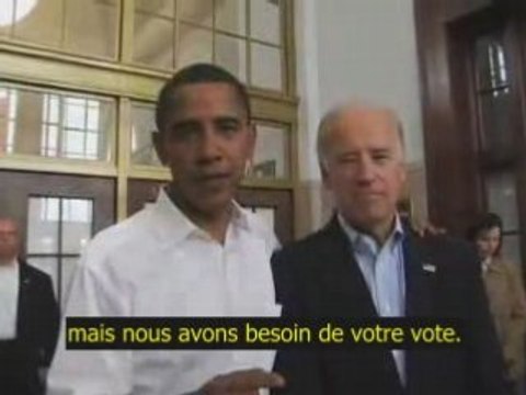 Barack Obama et Joe Biden appellent au vote anticipé (VOSTF)