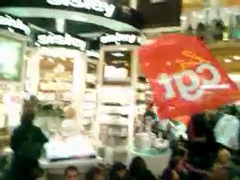 Grève aux galeries lafayette haussmann sous la coupole