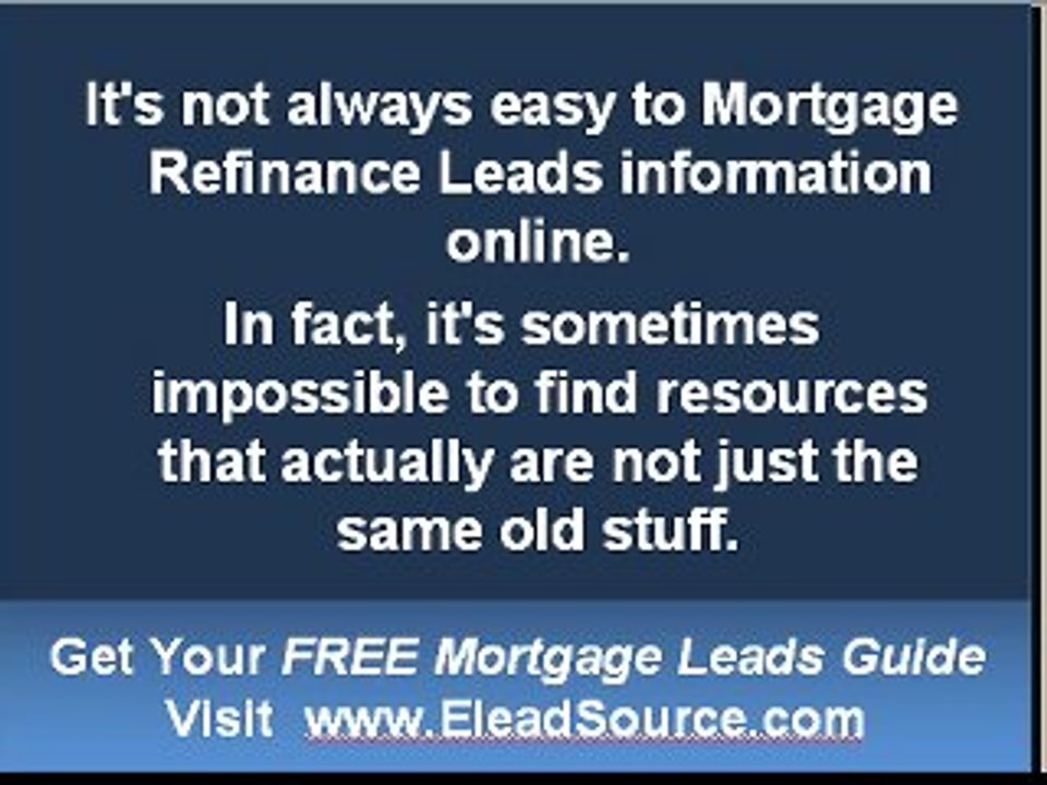 Refinance Leads