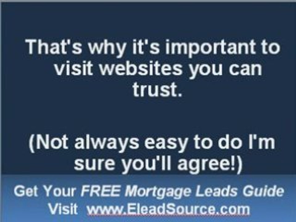 Internet Mortgage Lead