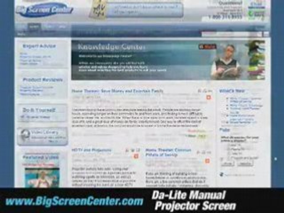 Da-Lite Manual Projector Screen