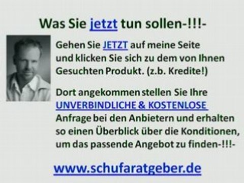 kreditvermittlung trotz schlechter schufa? Ratgeber Video!