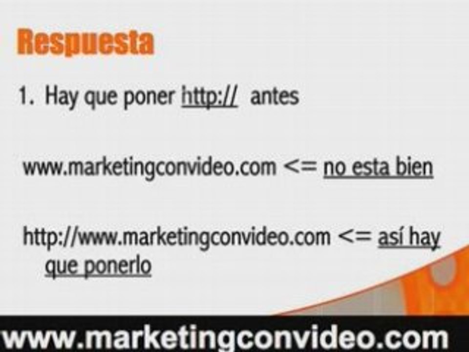 Video Marketing Pregunta - Como Tener Enlaces ?