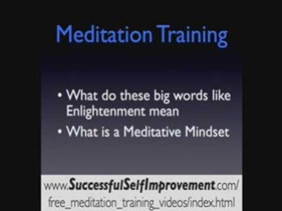 Meditation Training Welcome Video for a Meditative Lifestyle