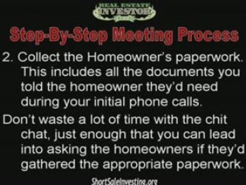 The Short sale Genius of Meeting the Homeowner