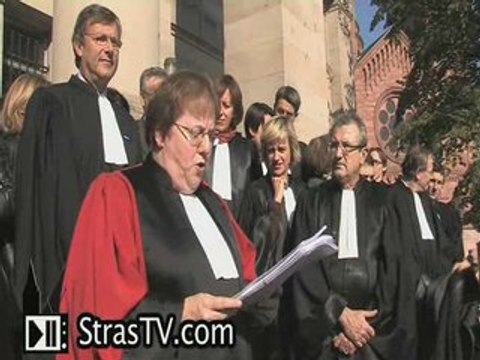 Manif des magistrats à Strasbourg