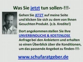 geld mit negativer schufa? Ratgeber Video!