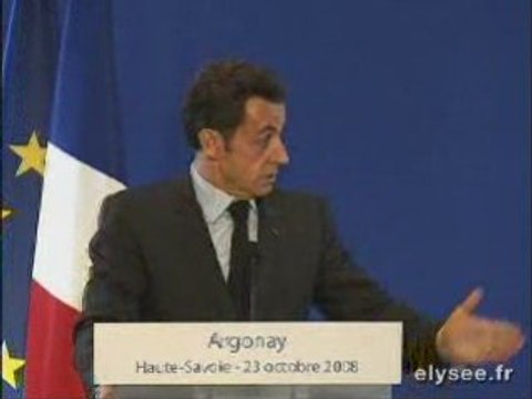 Le discours de Sarkozy sur l'économie