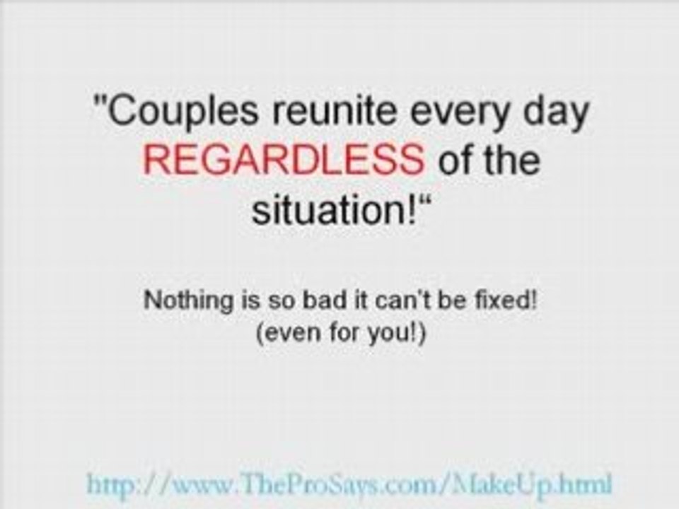 "Get Back With Your Ex!" Guaranteed!