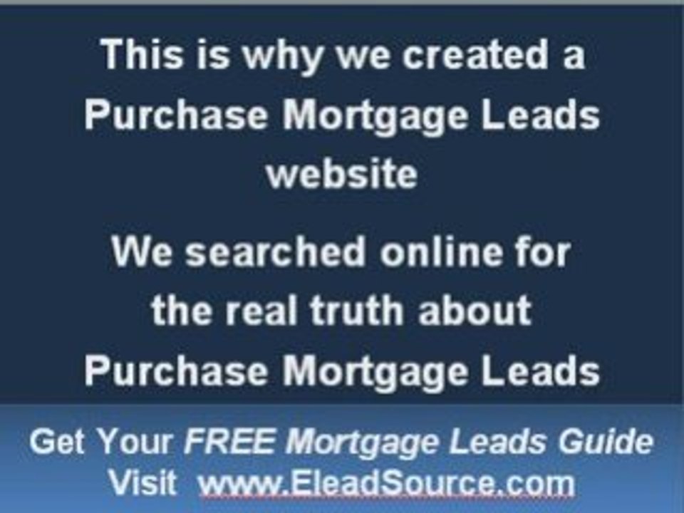 Purchase Mortgage Leads