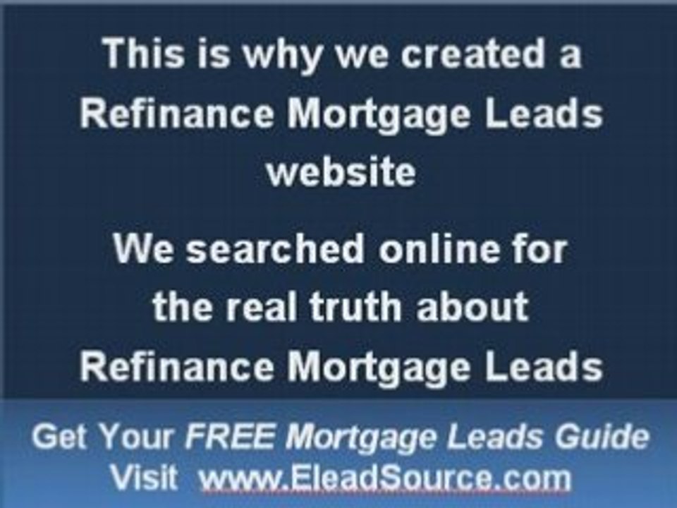 Mortgage Refinance Leads