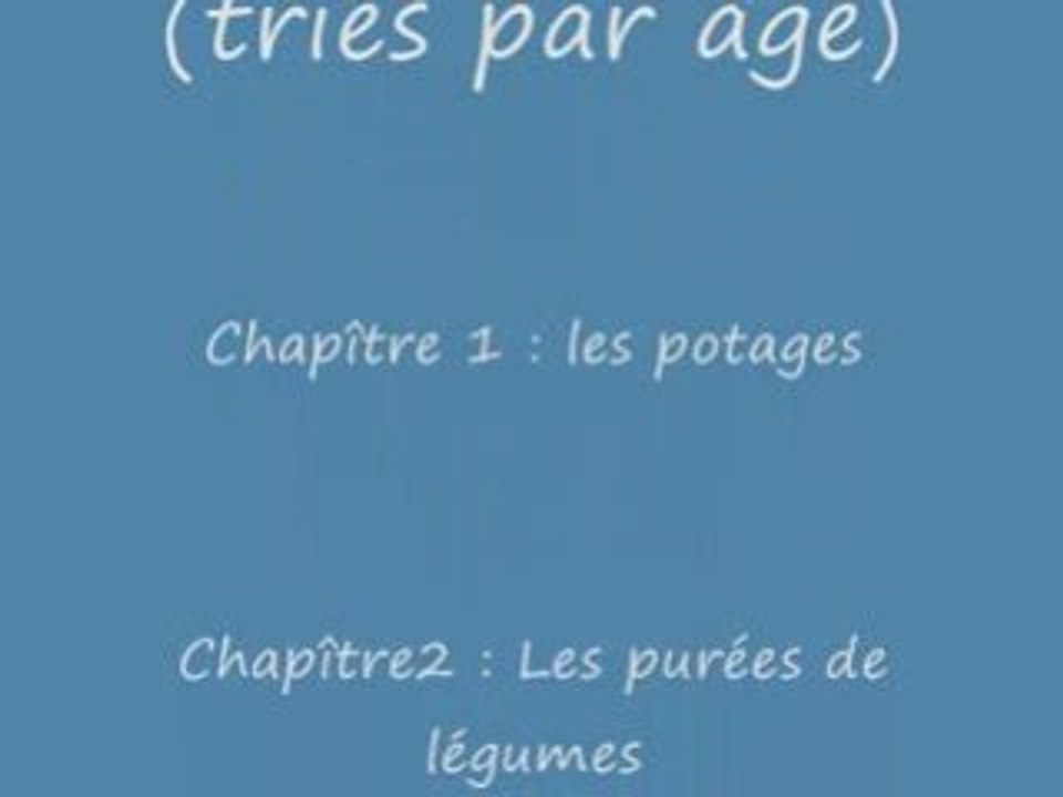 Recettes de cuisines pour les bébés, recettes bebycook