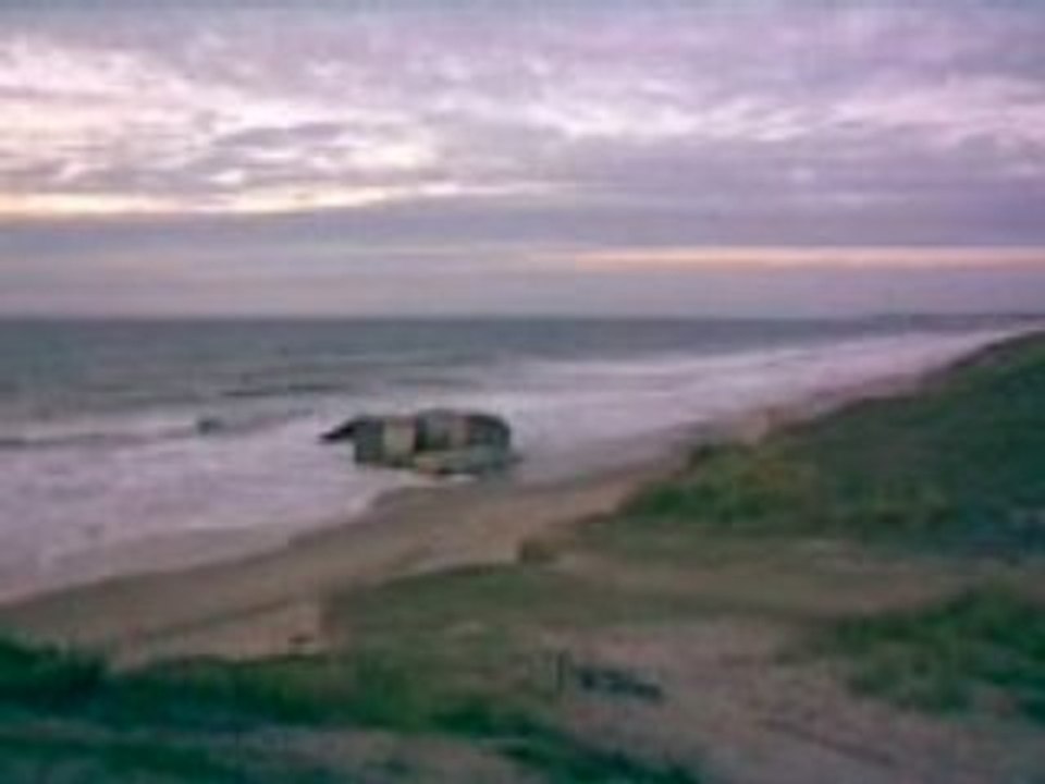 Crépuscule d'Automne sur la grande plage du Sud-Ouest