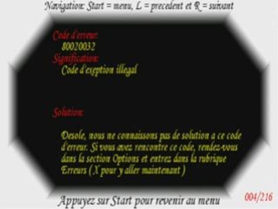 Nouveautés d'ErrorF