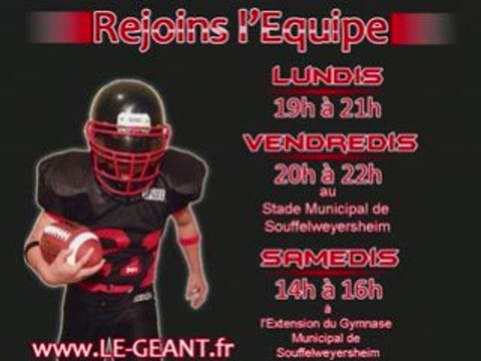 Souffelweyersheim Football Américain Promo 2008 GEANT près de Strasbourg