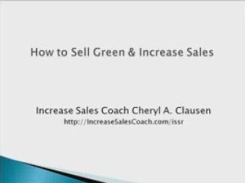 How to Sell Green & Increase Sales