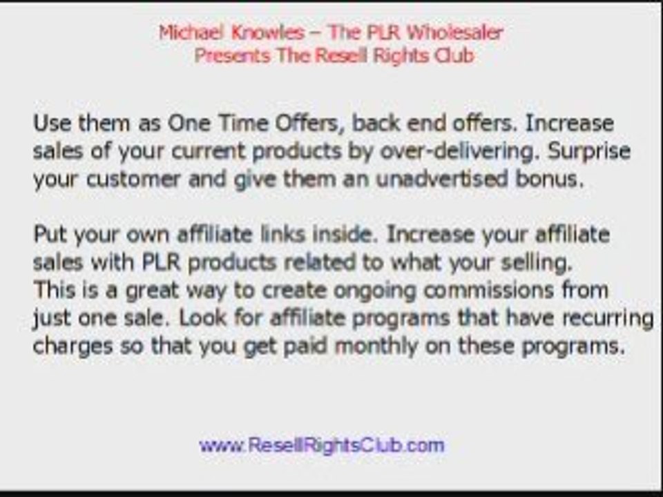 PLR Membership Sites