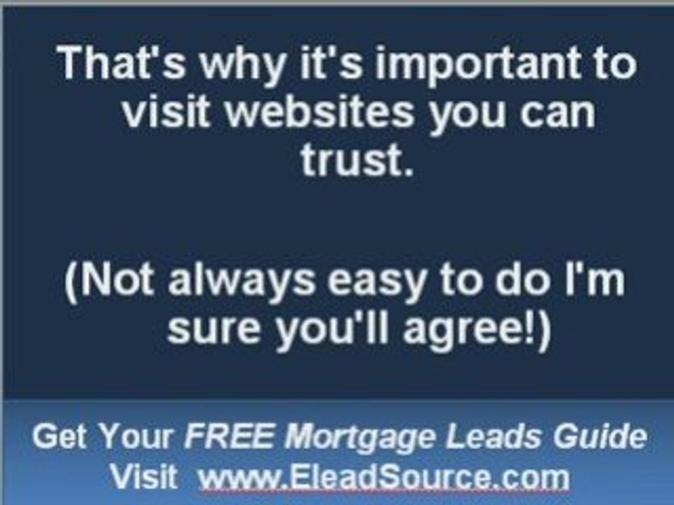 Internet Mortgage Leads