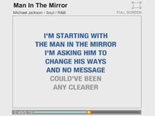 Karaoké Man on the mirroir