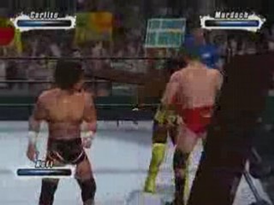Smackdown vs Raw 2009: Three way table match! (PS2)