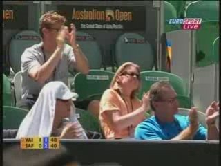 Australian Open 2007 QF - Vaidisova vs Safarova - great shot