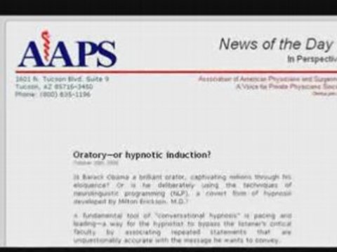 Paper: Obama Clearly Using Covert Hypnosis Techniques