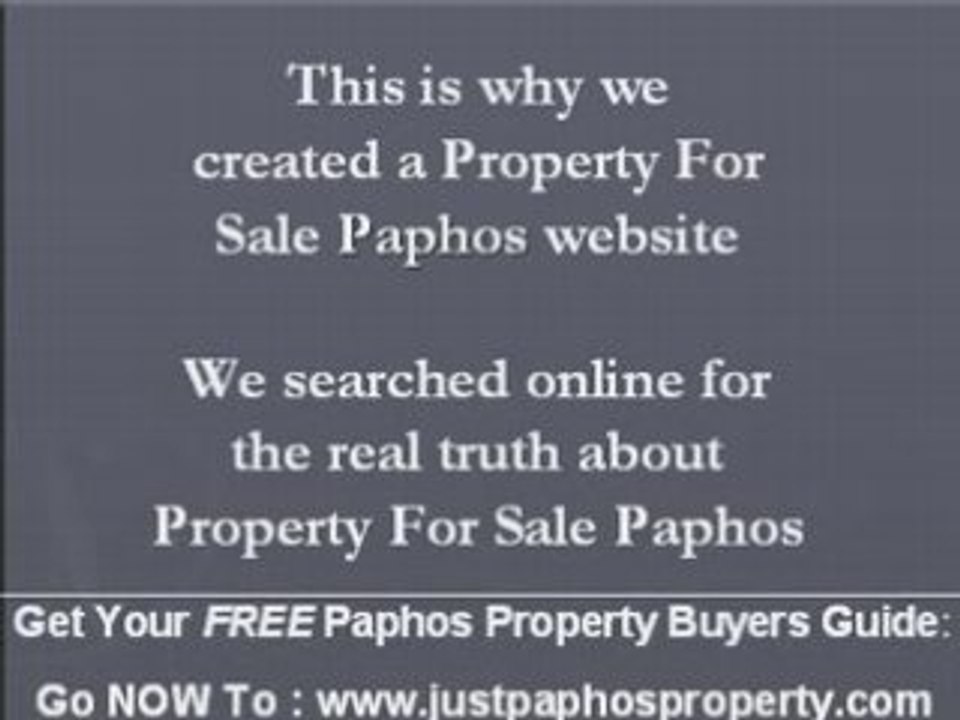Paphos Property Sale
