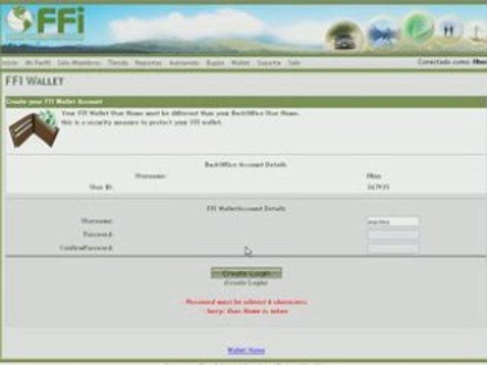 Como activar el Wallet de (FFI) oportunidad de negocio