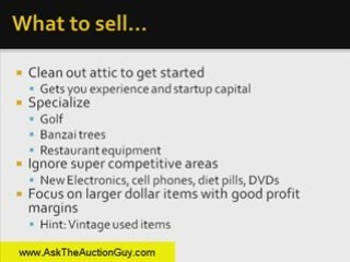 Deciding What To Sell on eBay