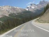 Motorcycle riding in Banff National Park, Alberta, Canada.
