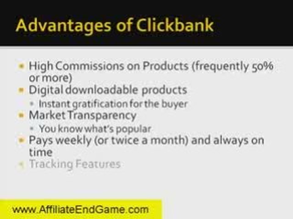 Advantages of Clickbank Affiliate Program
