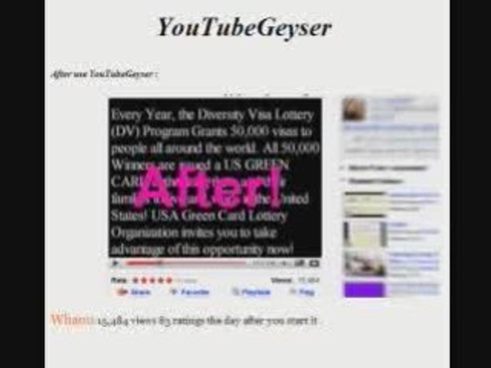 Youtube Geyser 1st VideoTraffic Marketing Solution