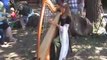 Girl Playing Harp at the Renn Faire