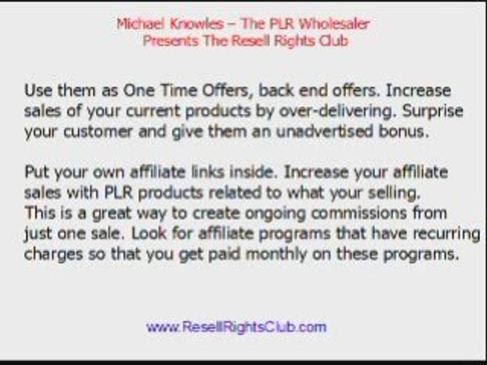 PLR Membership Sites