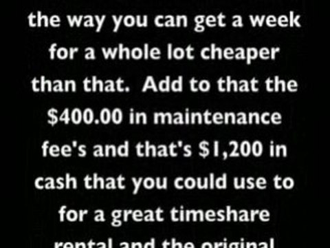 {Timeshare scams} Choose Timeshate Rentals