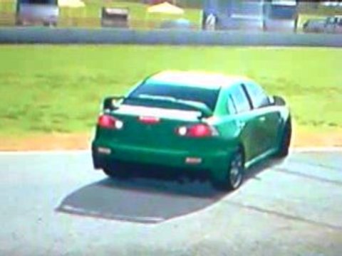 Test drift mitsubishi lancer evolution GSR 2008