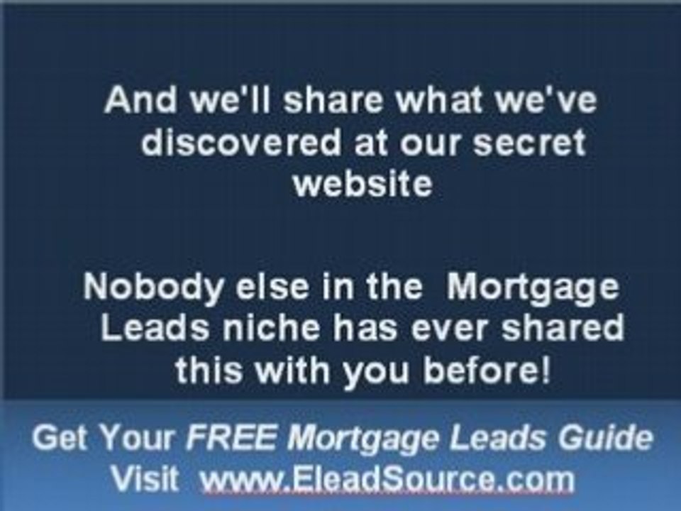 Internet Mortgage Leads