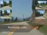 Motorcycle riding along the Kootenay Lake area, BC