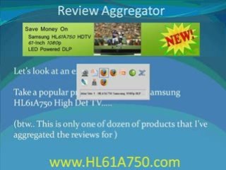 HL61A750 Samsung HDTV Review Aggregator