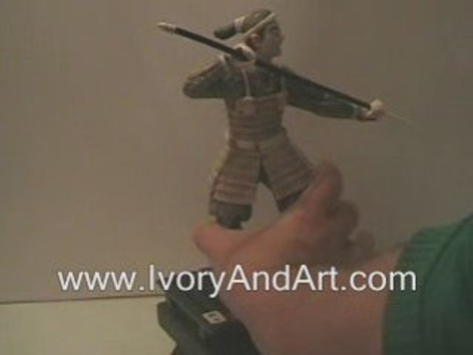 Mammoth Ivory - Samurai warrior with a shaft