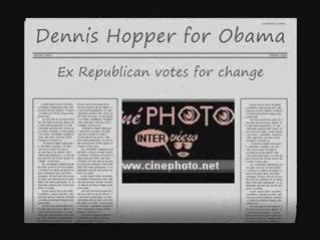 Dennis Hopper pour Barack Obama president Bush menteur