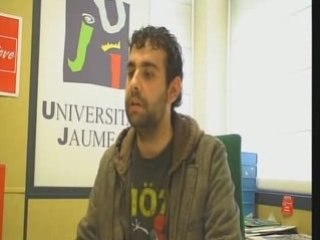 Marcos en la cantina de la UJI