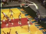 Mickael Jordan dunk on NBA basketball