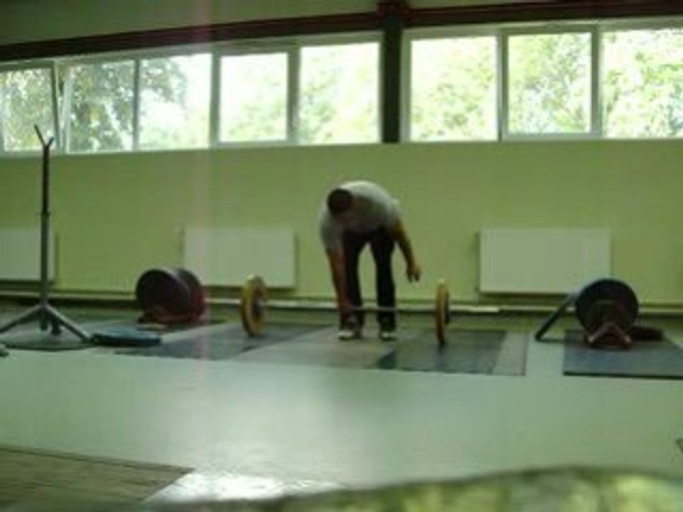 Athlé Dariusz Slowik Epaulé jeté une jambe un bras 57,5kg