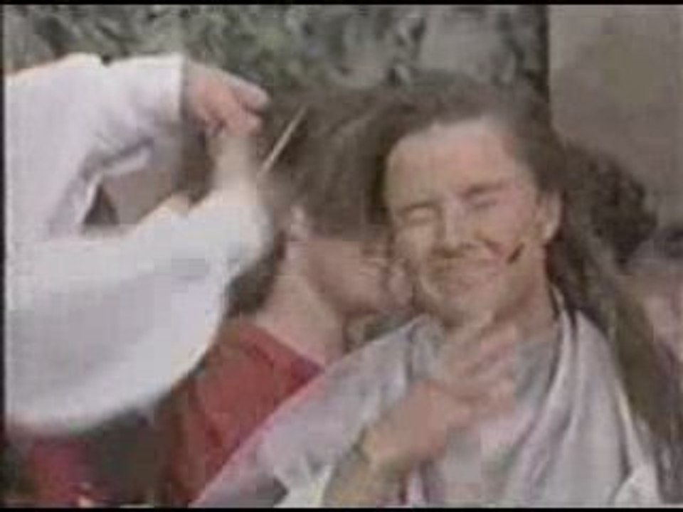 Girls upsetting haircut at a game show