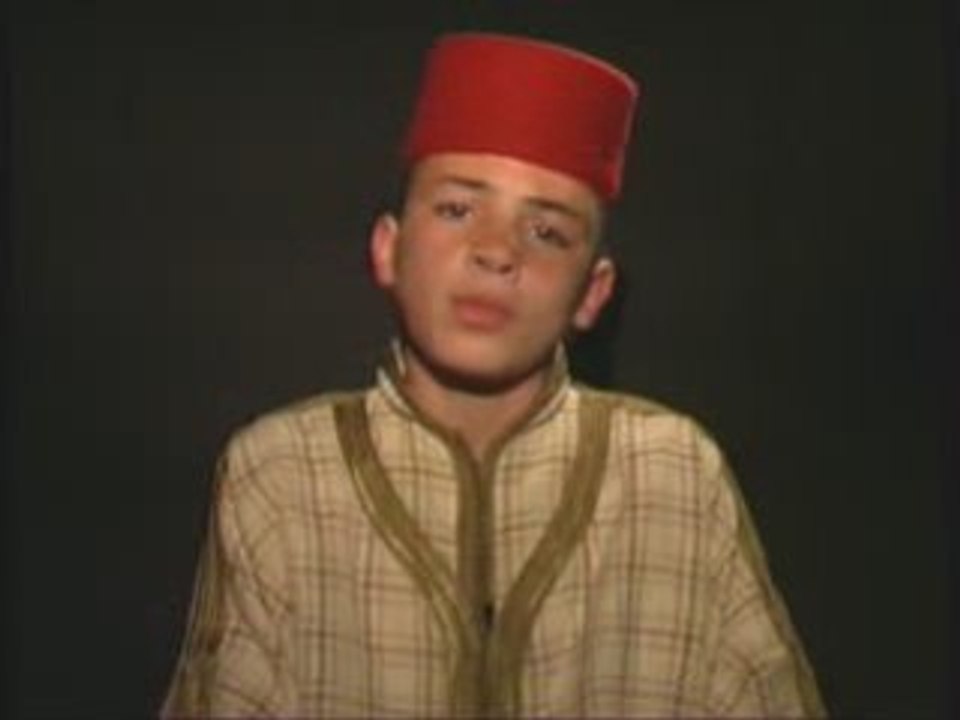 L'enfant Anas Boraq récitant le coran en tajwid