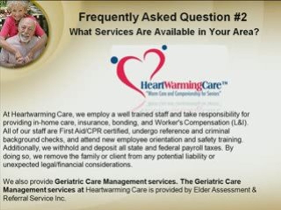FAQ 2 Heartwarming Care Home Care Tacoma WA