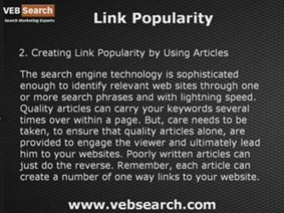 link popularity