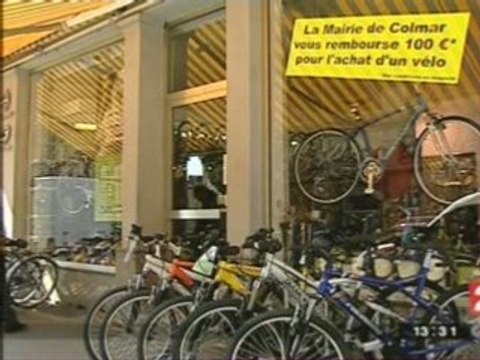 colmar le haut rhin une prime de 100 euros pour un vélot