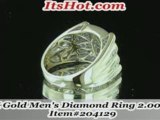 14k Gold Diamond Mens Ring 2.0 Carats